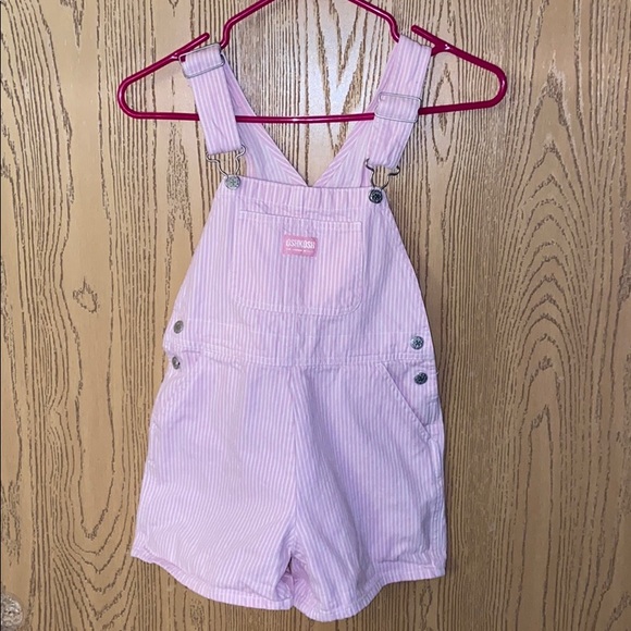 OshKosh B'gosh | Bottoms | Osh Kosh Pink Stripe Shortalls Size 6x ...